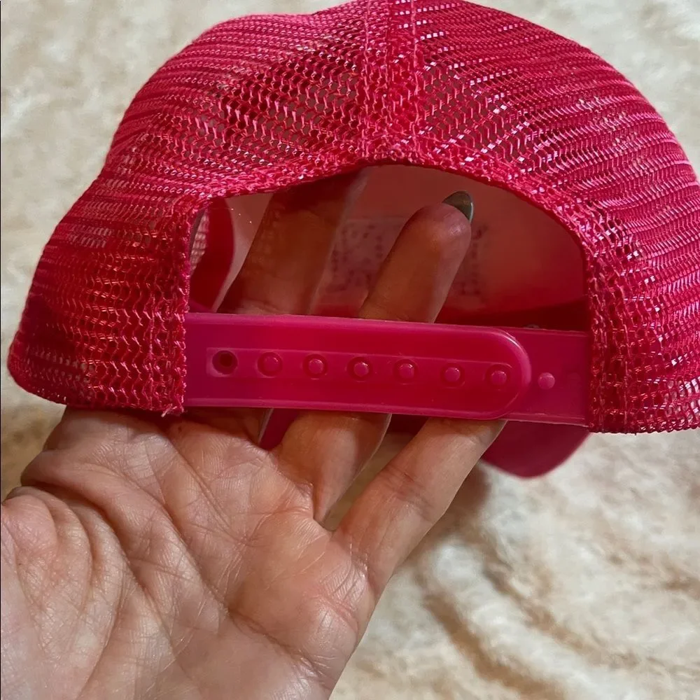 Girls' Pink 'MINI' Sequin Patch Trucker Hat